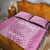 Custom New Zealand Silver Fern Rugby 2025 Quilt Bed Set All Black Aotearoa Maori Pink