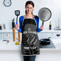 Custom New Zealand Silver Fern Rugby 2025 Apron Go Champions Aotearoa Maori Black - Polynesian Pride