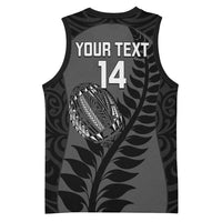 Custom New Zealand Silver Fern Rugby 2025 Basketball Jersey Go Champions Aotearoa Maori Black - Polynesian Pride