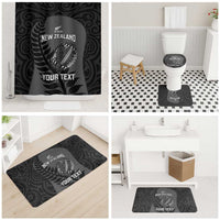 Custom New Zealand Silver Fern Rugby 2025 Bathroom Set Go Champions Aotearoa Maori Black - Polynesian Pride