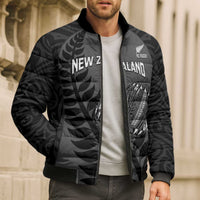 Custom New Zealand Silver Fern Rugby 2025 Bomber Puffer Jacket Go Champions Aotearoa Maori Black - Polynesian Pride