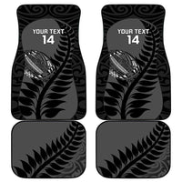 Custom New Zealand Silver Fern Rugby 2025 Car Mats Go Champions Aotearoa Maori Black