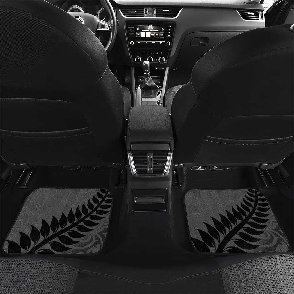 Custom New Zealand Silver Fern Rugby 2025 Car Mats Go Champions Aotearoa Maori Black