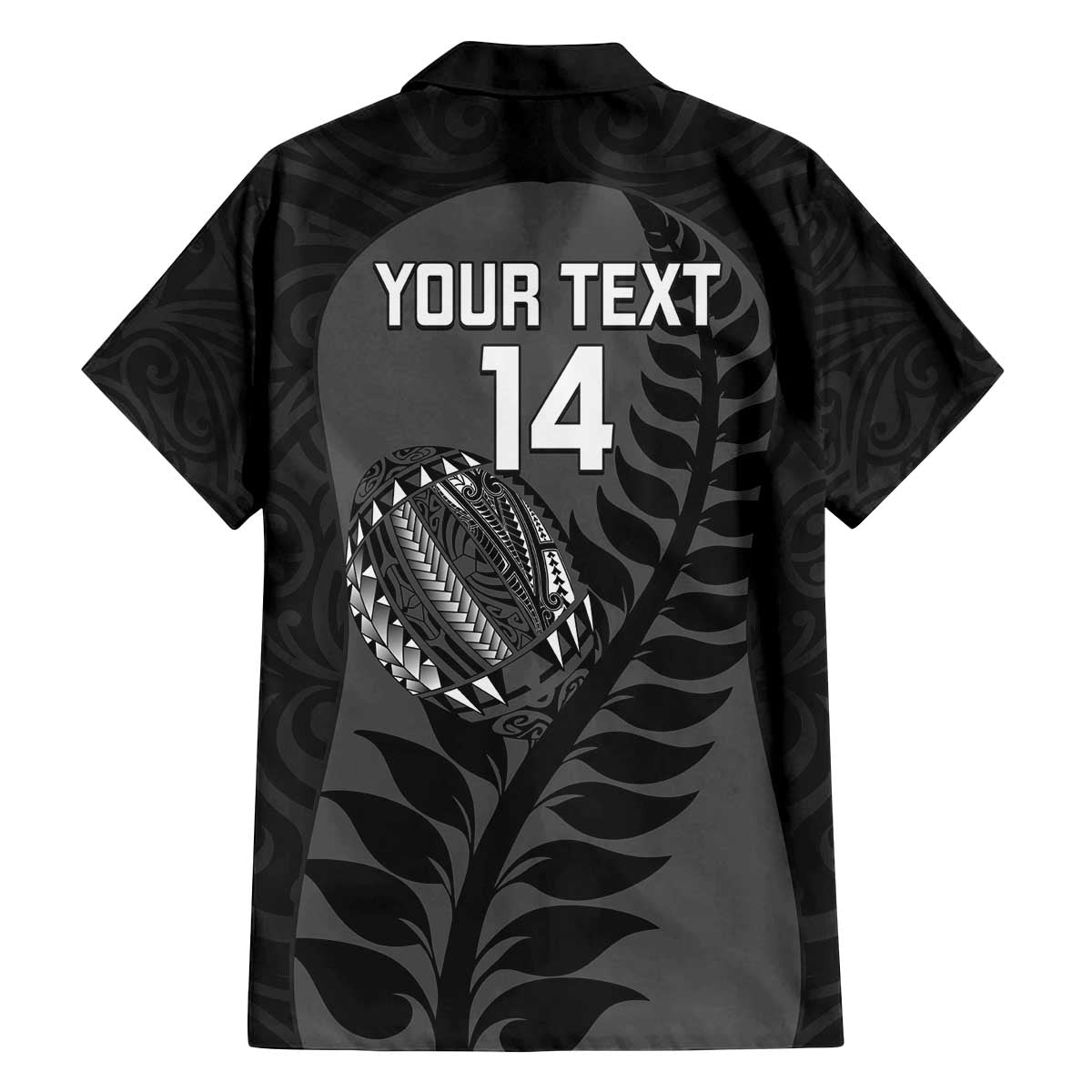 Custom New Zealand Silver Fern Rugby 2025 Family Matching Off The Shoulder Long Sleeve Dress and Hawaiian Shirt Go Champions Aotearoa Maori Black
