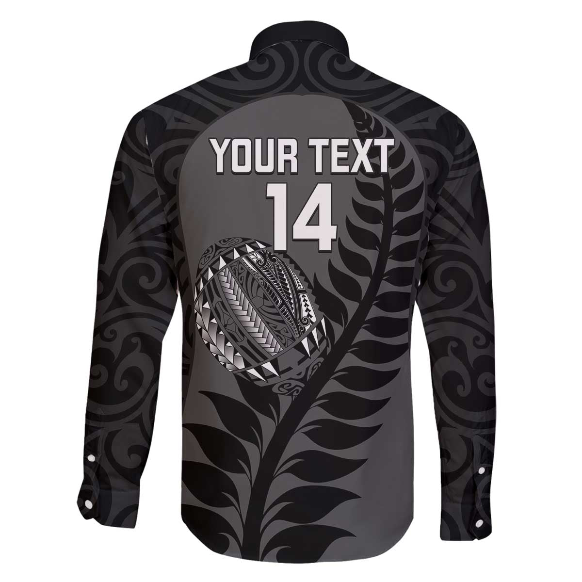 Custom New Zealand Silver Fern Rugby 2025 Family Matching Off The Shoulder Long Sleeve Dress and Hawaiian Shirt Go Champions Aotearoa Maori Black