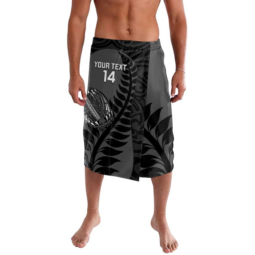 Custom New Zealand Silver Fern Rugby 2025 Lavalava Go Champions Aotearoa Maori Black
