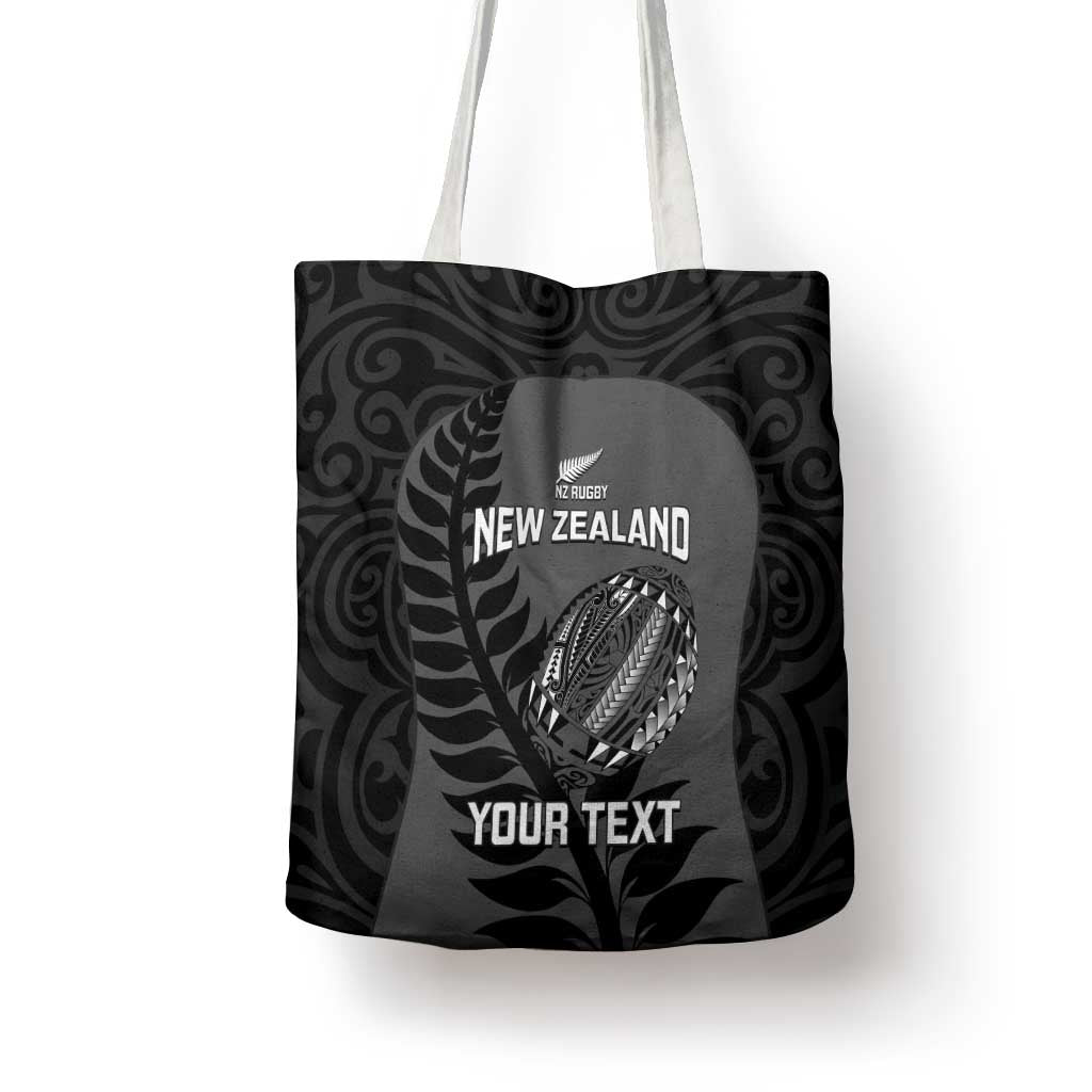Custom New Zealand Silver Fern Rugby 2025 Tote Bag Go Champions Aotearoa Maori Black - Polynesian Pride