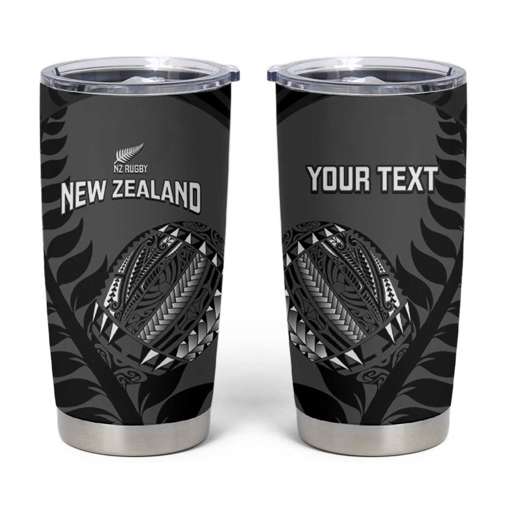 Custom New Zealand Silver Fern Rugby 2025 Tumbler Cup Go Champions Aotearoa Maori Black