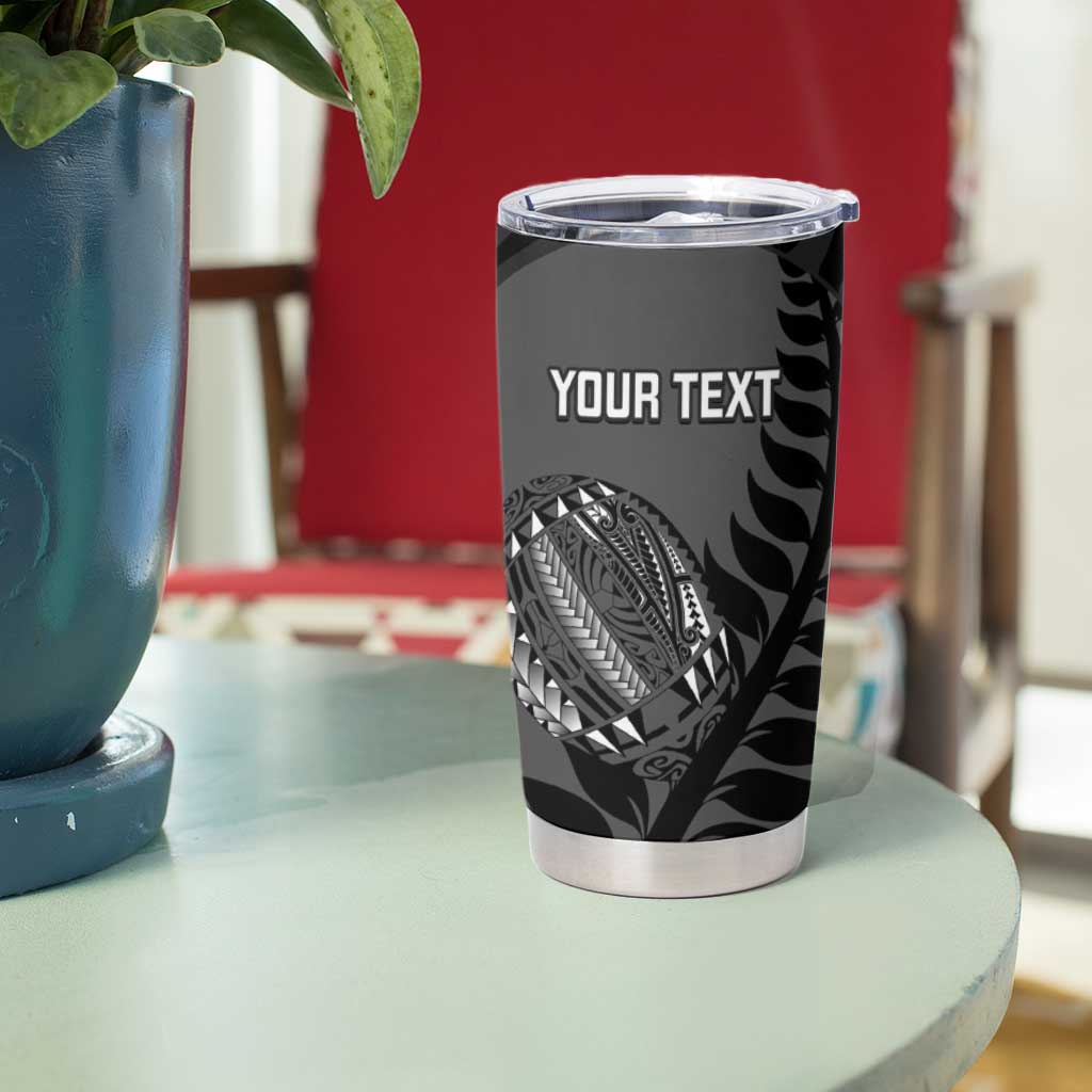 Custom New Zealand Silver Fern Rugby 2025 Tumbler Cup Go Champions Aotearoa Maori Black