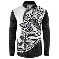 Philippines Eagle Sun Button Sweatshirt Filipino Agila Polynesian Tattoo Black Color