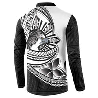 Philippines Eagle Sun Button Sweatshirt Filipino Agila Polynesian Tattoo Black Color