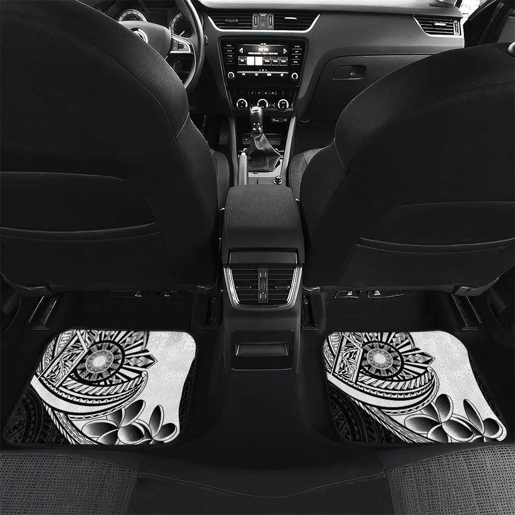 Philippines Eagle Sun Car Mats Filipino Agila Polynesian Tattoo Black Color