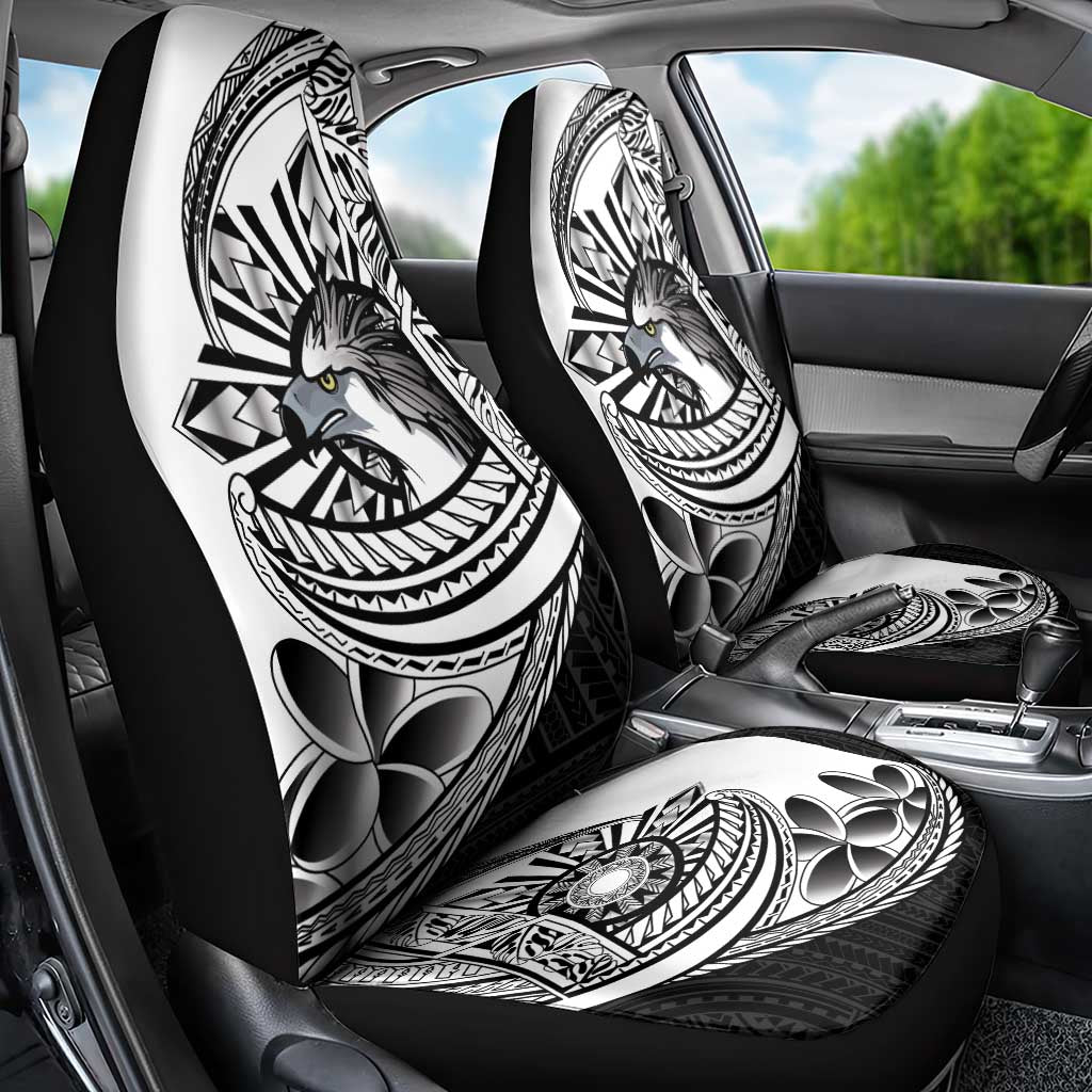 Philippines Eagle Sun Car Seat Cover Filipino Agila Polynesian Tattoo Black Color