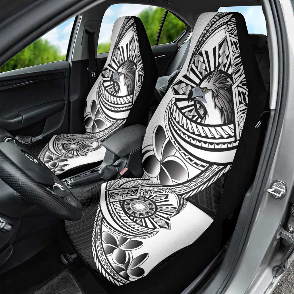 Philippines Eagle Sun Car Seat Cover Filipino Agila Polynesian Tattoo Black Color