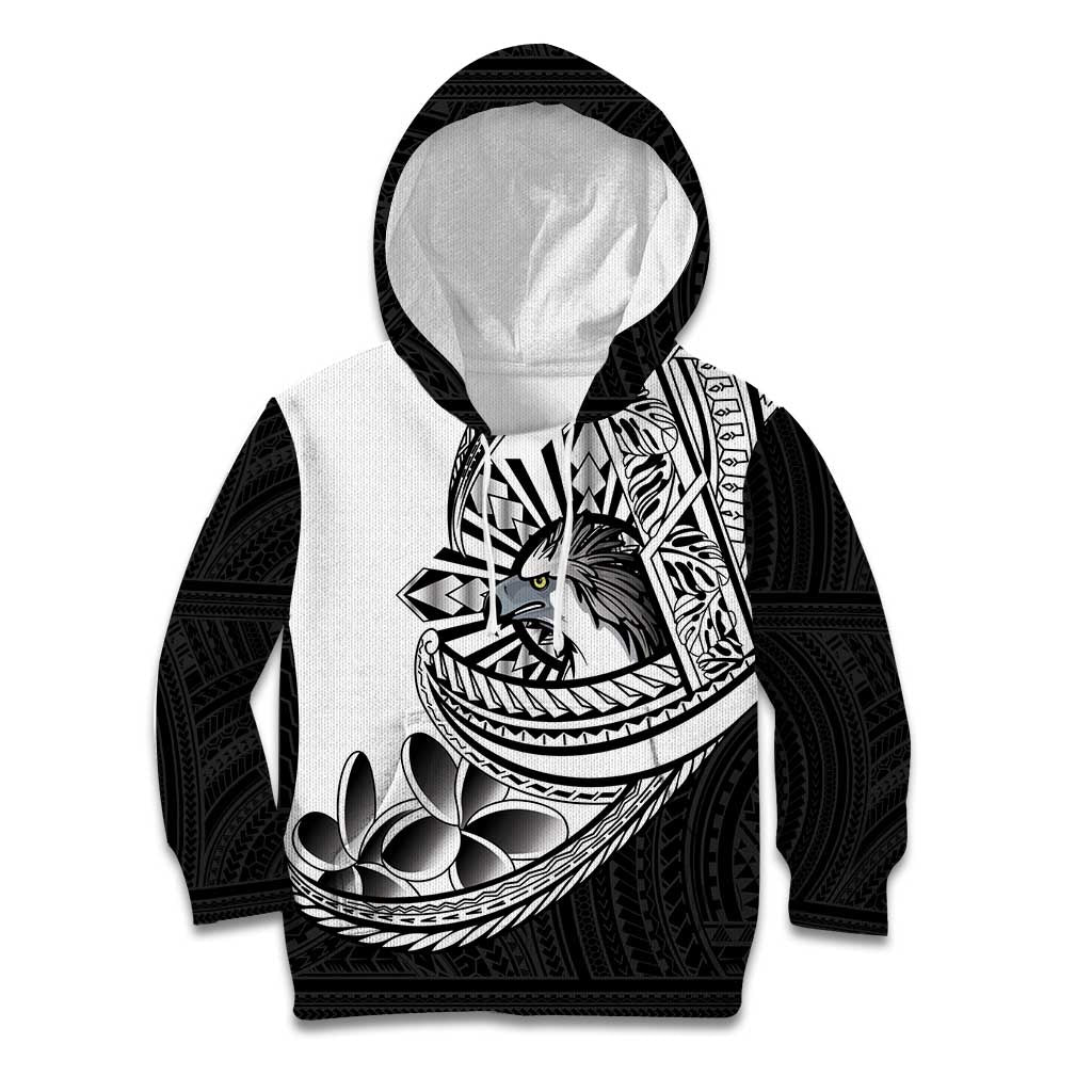 Philippines Eagle Sun Kid Hoodie Filipino Agila Polynesian Tattoo Black Color