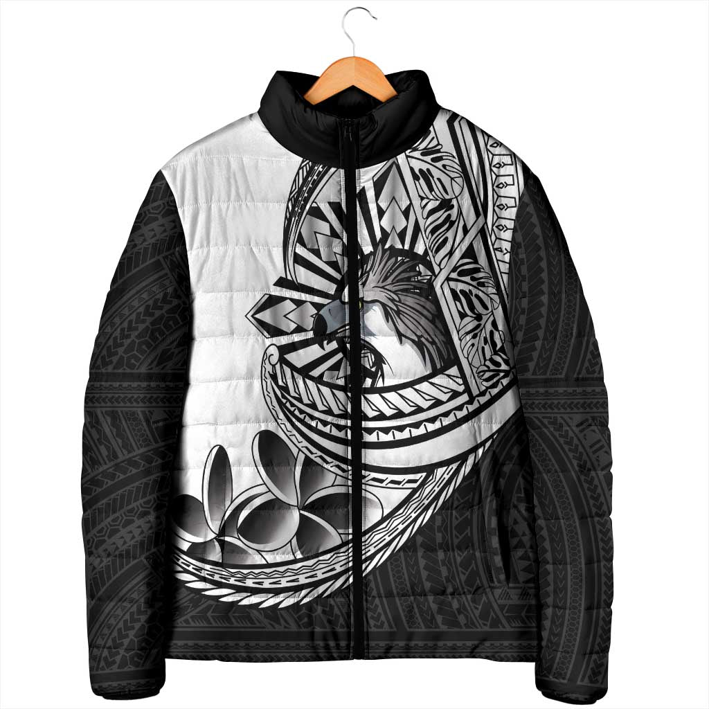 Philippines Eagle Sun Padded Jacket Filipino Agila Polynesian Tattoo Black Color