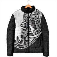 Philippines Eagle Sun Padded Jacket Filipino Agila Polynesian Tattoo Black Color