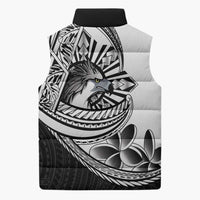 Philippines Eagle Sun Sleeveless Puffer Jacket Filipino Agila Polynesian Tattoo Black Color