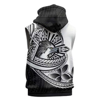 Philippines Eagle Sun Sleeveless Zip Hoodie Filipino Agila Polynesian Tattoo Black Color