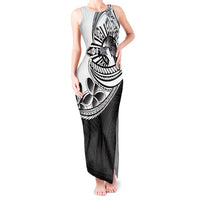 Philippines Eagle Sun Tank Maxi Dress Filipino Agila Polynesian Tattoo Black Color