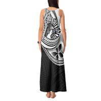 Philippines Eagle Sun Tank Maxi Dress Filipino Agila Polynesian Tattoo Black Color