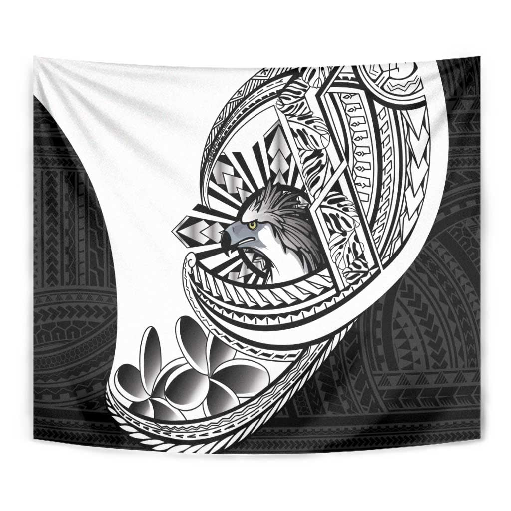 Philippines Eagle Sun Tapestry Filipino Agila Polynesian Tattoo Black Color