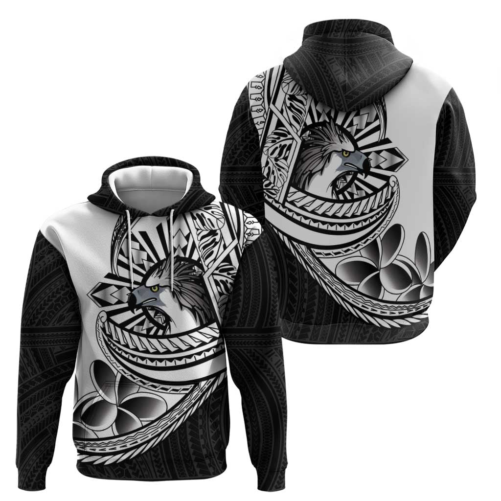 Philippines Eagle Sun Zip Hoodie Filipino Agila Polynesian Tattoo Black Color
