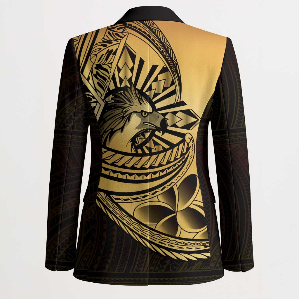 Philippines Eagle Sun Blazer Filipino Agila Polynesian Tattoo Gold Color