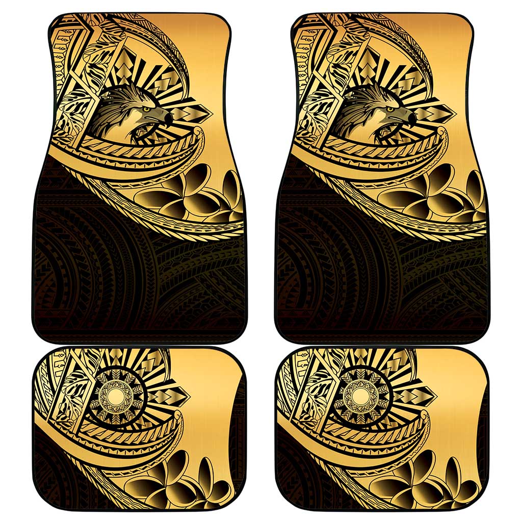 Philippines Eagle Sun Car Mats Filipino Agila Polynesian Tattoo Gold Color LT14 - Polynesian Pride