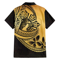 Philippines Eagle Sun Family Matching Puletasi and Hawaiian Shirt Filipino Agila Polynesian Tattoo Gold Color