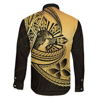 Philippines Eagle Sun Family Matching Puletasi and Hawaiian Shirt Filipino Agila Polynesian Tattoo Gold Color