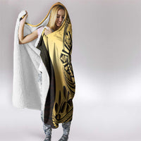 Philippines Eagle Sun Hooded Blanket Filipino Agila Polynesian Tattoo Gold Color