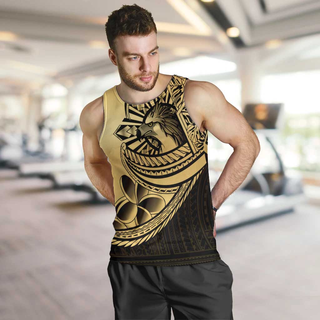 Philippines Eagle Sun Men Tank Top Filipino Agila Polynesian Tattoo Gold Color