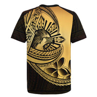 Philippines Eagle Sun Rugby Jersey Filipino Agila Polynesian Tattoo Gold Color LT14 - Polynesian Pride