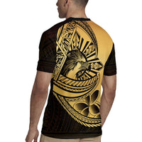 Philippines Eagle Sun Rugby Jersey Filipino Agila Polynesian Tattoo Gold Color LT14 - Polynesian Pride