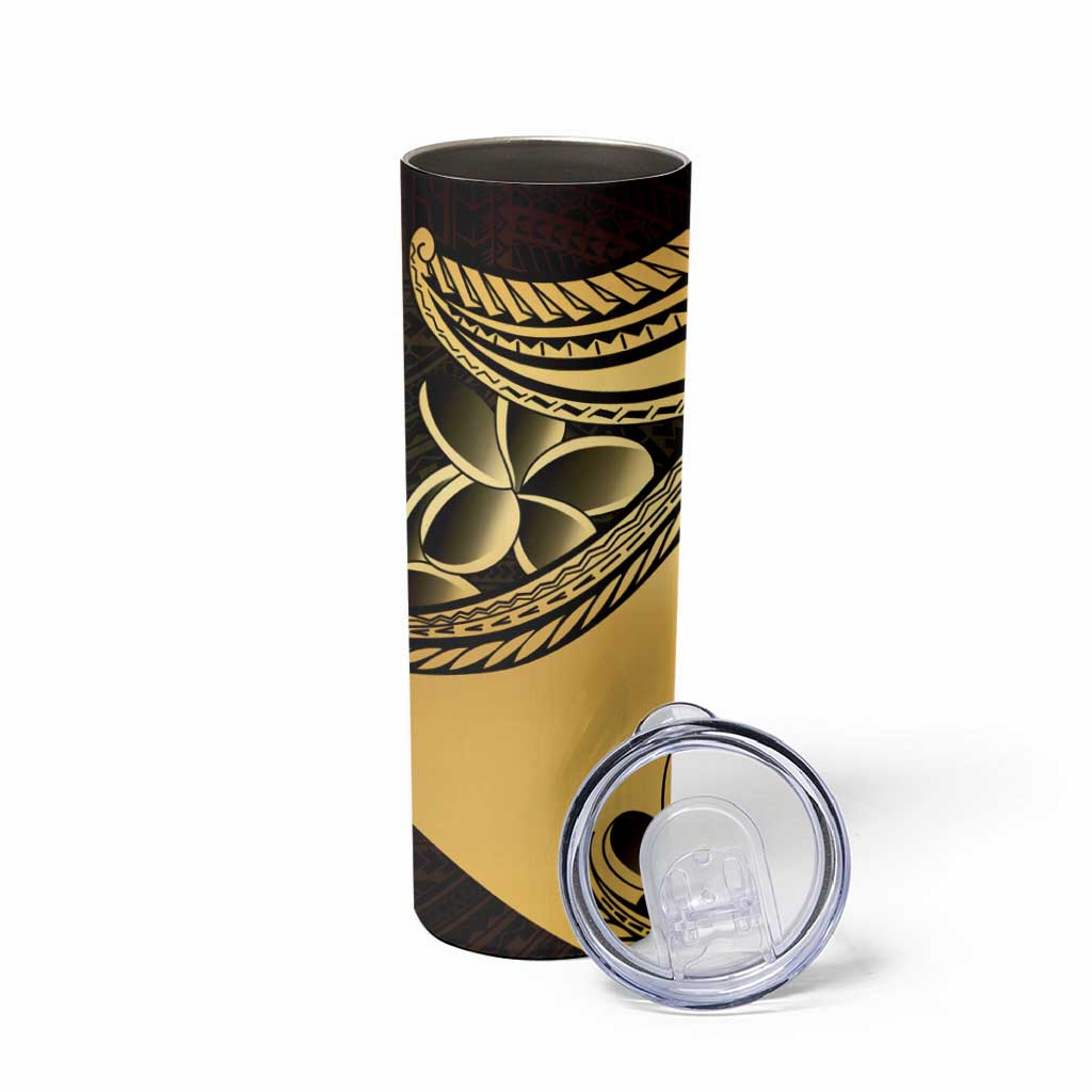 Philippines Eagle Sun Skinny Tumbler Filipino Agila Polynesian Tattoo Gold Color