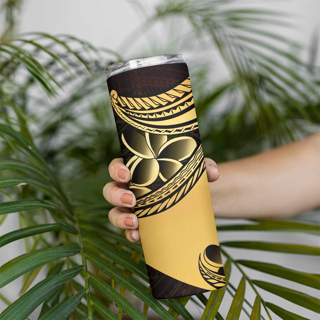 Philippines Eagle Sun Skinny Tumbler Filipino Agila Polynesian Tattoo Gold Color