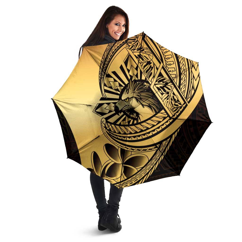 Philippines Eagle Sun Umbrella Filipino Agila Polynesian Tattoo Gold Color