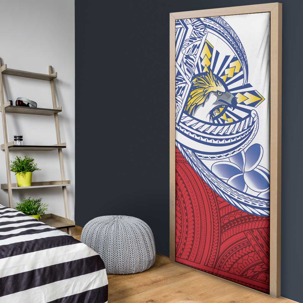 Philippines Eagle Sun Door Cover Filipino Agila Polynesian Tattoo Flag Color LT14 - Polynesian Pride