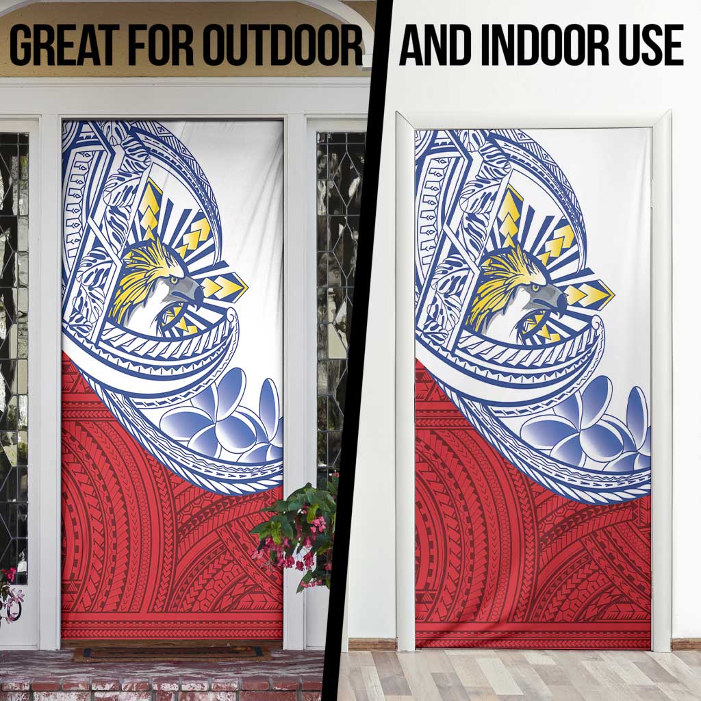 Philippines Eagle Sun Door Cover Filipino Agila Polynesian Tattoo Flag Color LT14 - Polynesian Pride