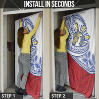 Philippines Eagle Sun Door Cover Filipino Agila Polynesian Tattoo Flag Color LT14 - Polynesian Pride
