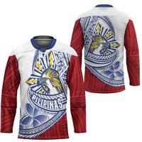 Philippines Eagle Sun Hockey Jersey Filipino Agila Polynesian Tattoo Flag Color