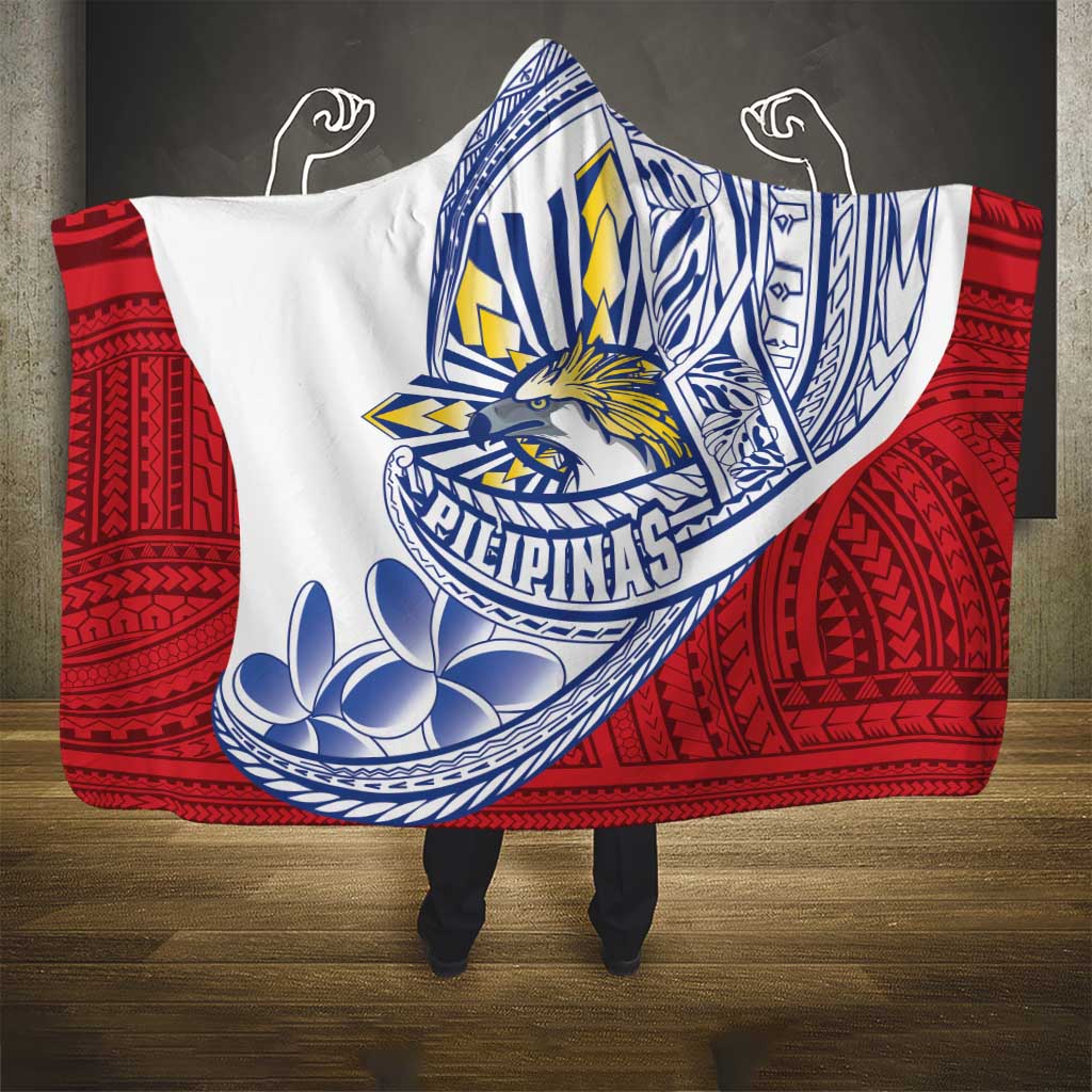 Philippines Eagle Sun Hooded Blanket Filipino Agila Polynesian Tattoo Flag Color LT14 - Polynesian Pride