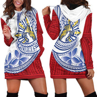 Philippines Eagle Sun Hoodie Dress Filipino Agila Polynesian Tattoo Flag Color LT14 - Polynesian Pride