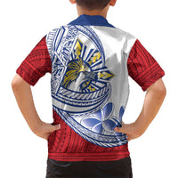 Philippines Eagle Sun Kid Hawaiian Shirt Filipino Agila Polynesian Tattoo Flag Color