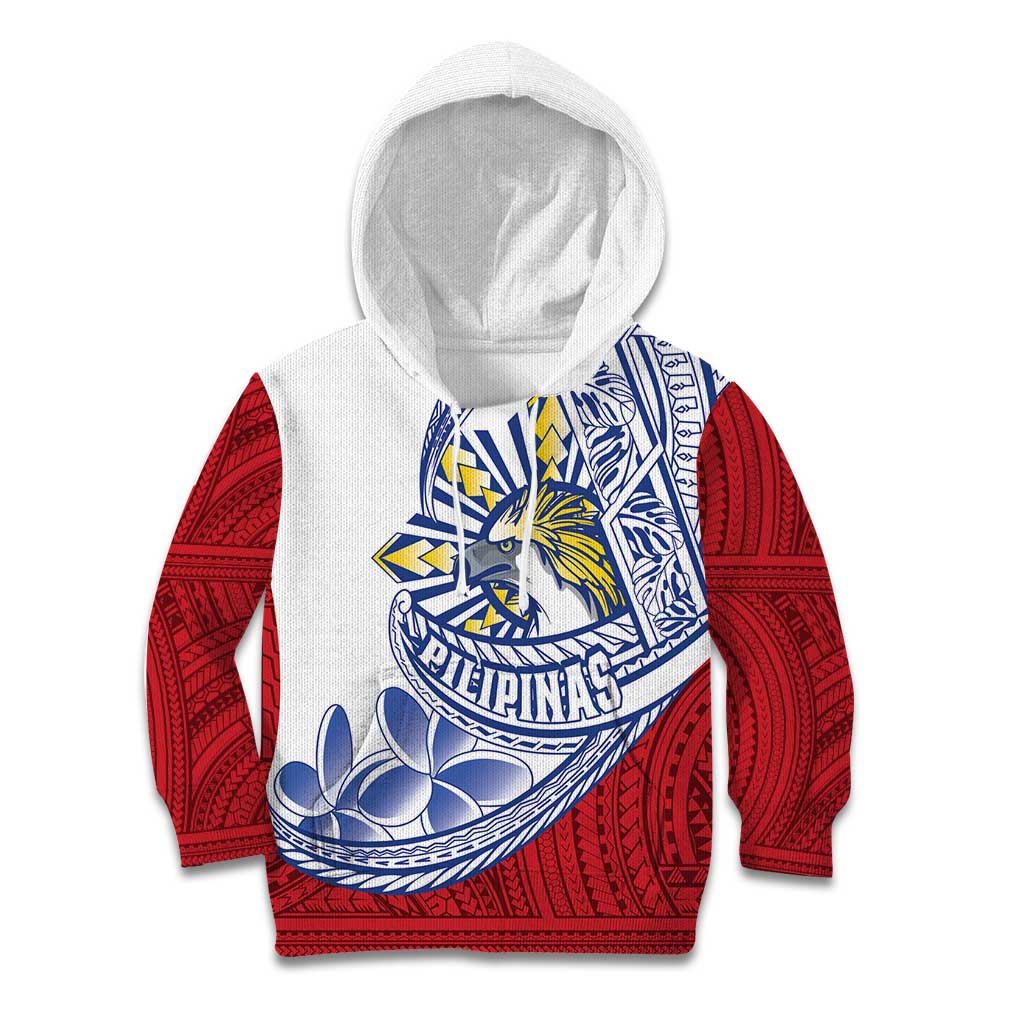 Philippines Eagle Sun Kid Hoodie Filipino Agila Polynesian Tattoo Flag Color