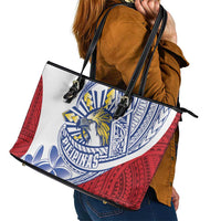 Philippines Eagle Sun Leather Tote Bag Filipino Agila Polynesian Tattoo Flag Color LT14 - Polynesian Pride