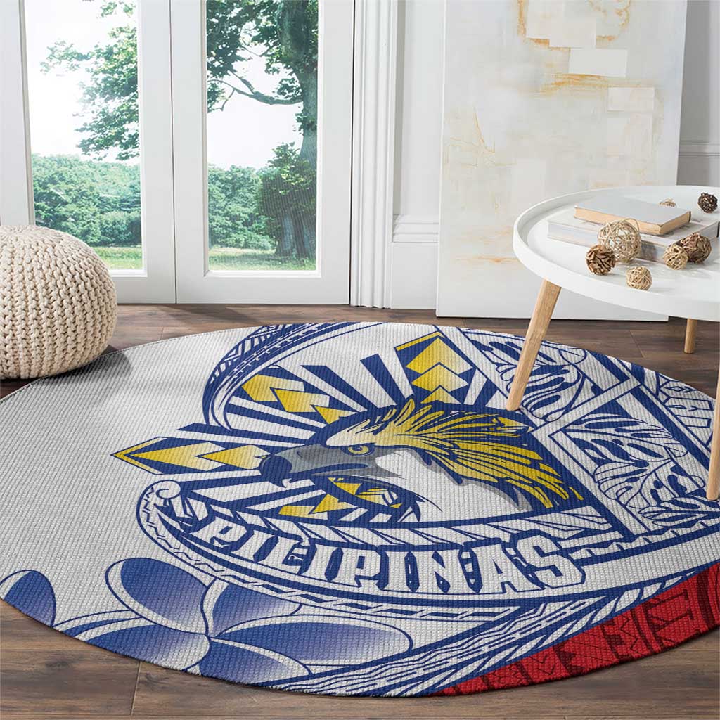 Philippines Eagle Sun Round Carpet Filipino Agila Polynesian Tattoo Flag Color