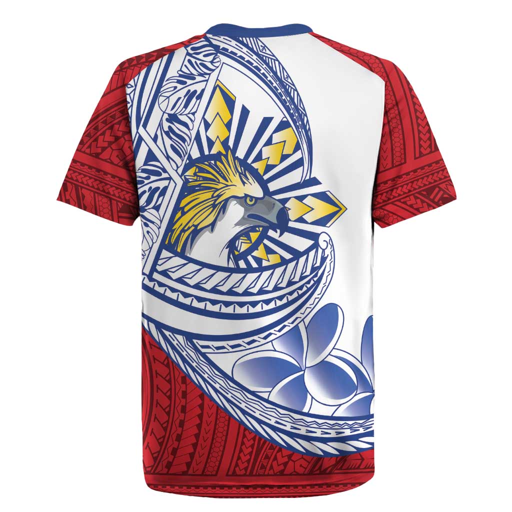 Philippines Eagle Sun Rugby Jersey Filipino Agila Polynesian Tattoo Flag Color