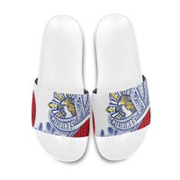 Philippines Eagle Sun Slide Sandals Filipino Agila Polynesian Tattoo Flag Color